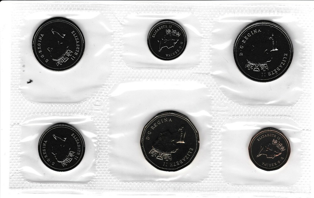 1995 Canada PL Set (6 Coins Cent to $1). MINT UNC.