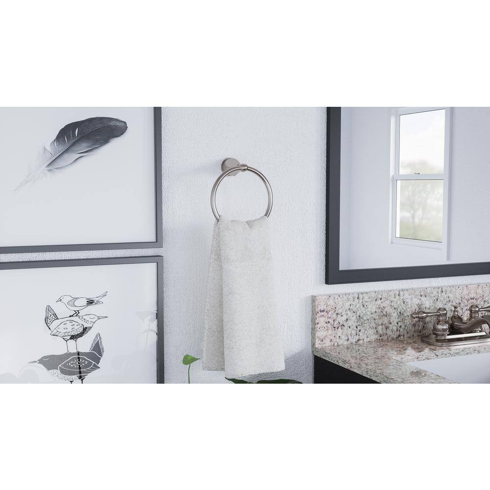 Ames Wall Mounted Towel Ring in Brushed Nickel