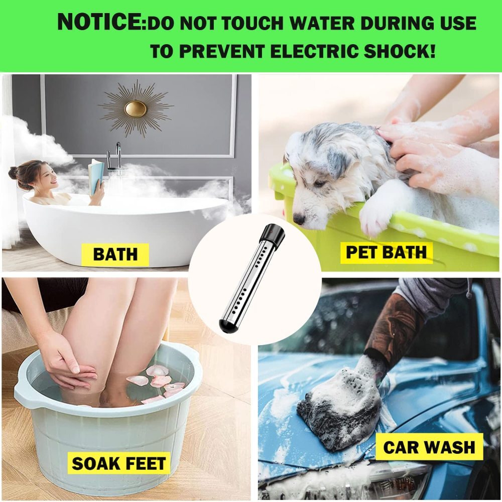 1500W Electric Immersion Water Heater Bucket Heater Anti Scalding for Shower USA
