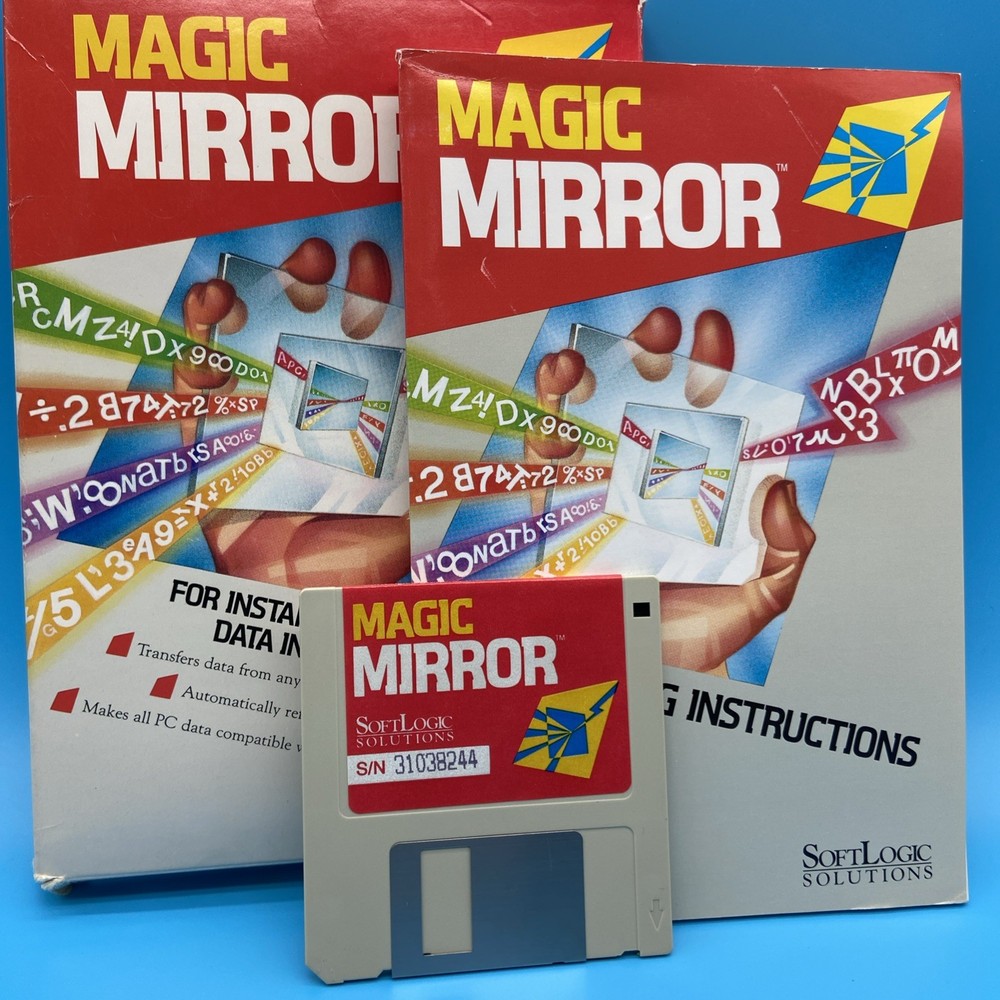 Vintage Magic Mirror SoftLogic Solutions Software PC 3.5" Floppy Disk Boxed