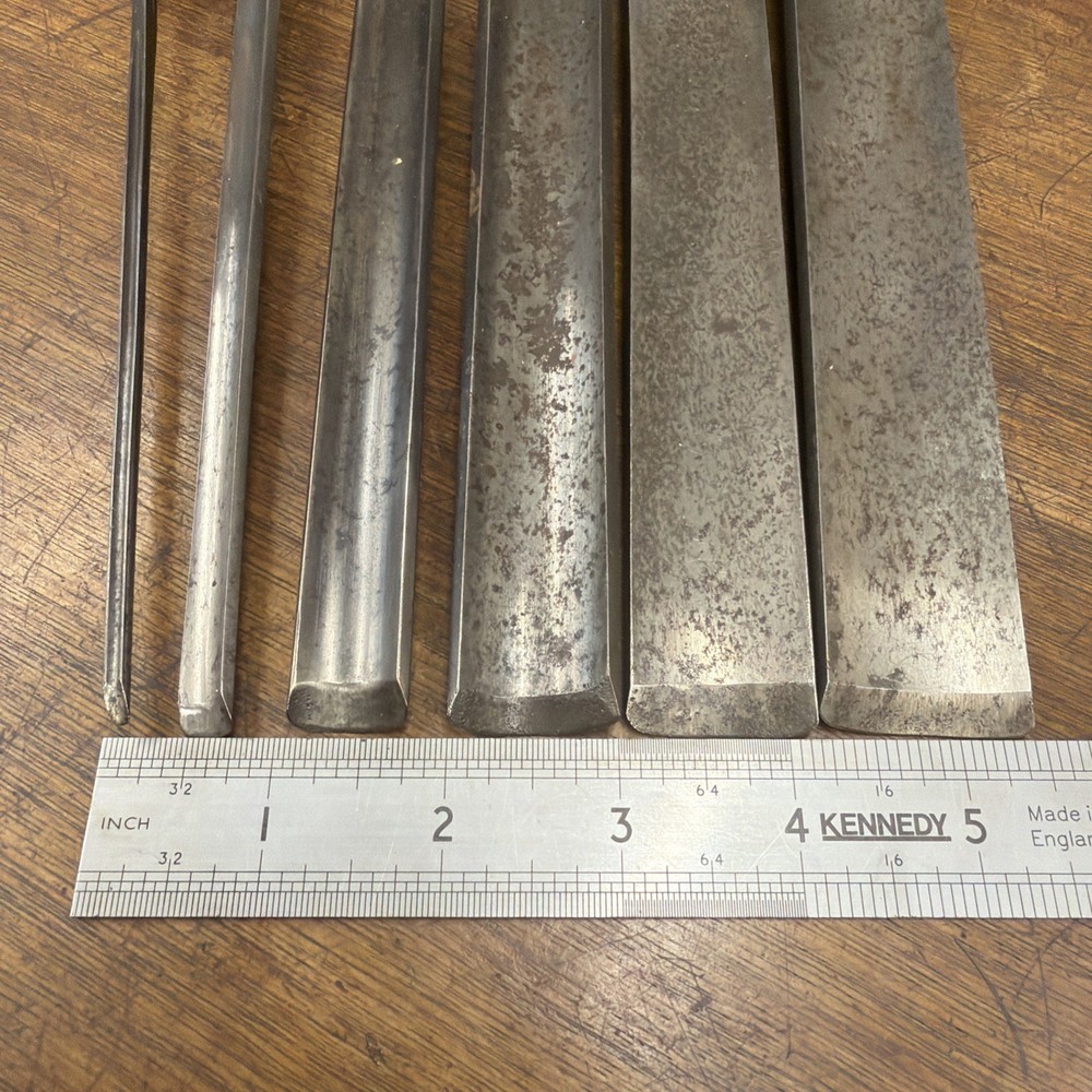Vintage Paring Gouges Job Lot - X9 Marples / Ward Etc