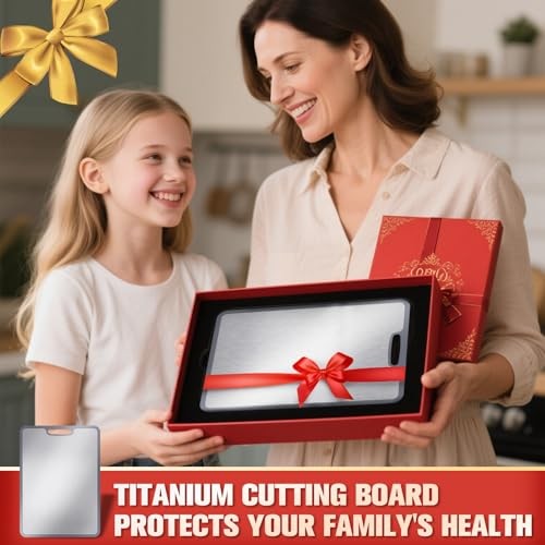 Titanium Cutting Board - 5mm Thick with Edge Protection, Non-Deforming &