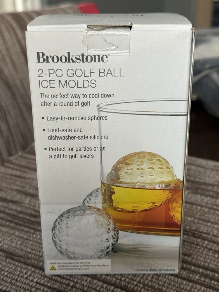 Brookstone 2 Piece Golf Ball Ice Molds (2)