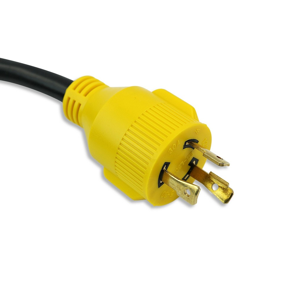 RV Generator Power Adapter 30AMP Male 3-Prong Plug to 3x 15 AMP Female 18IN cord