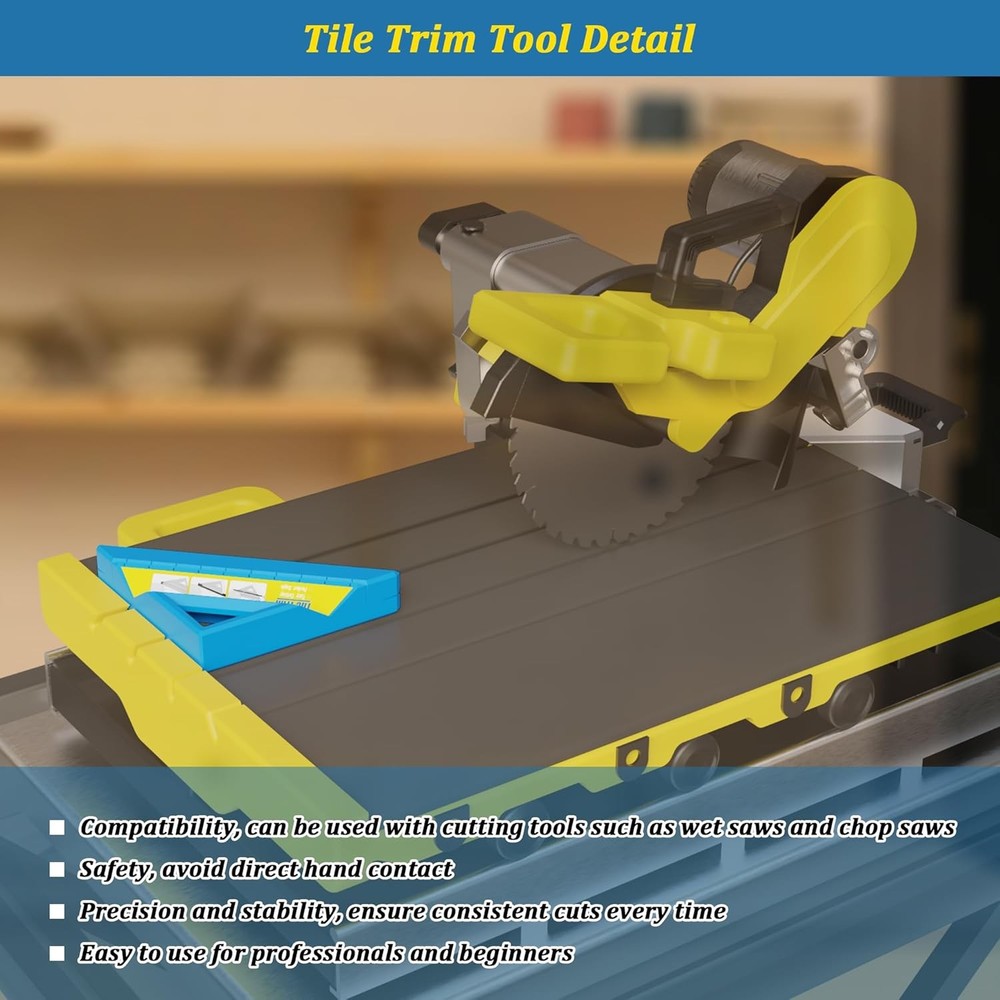 Tile Tool, Edge Trim Cutting Tool for Installation, Precise 45-Degree...