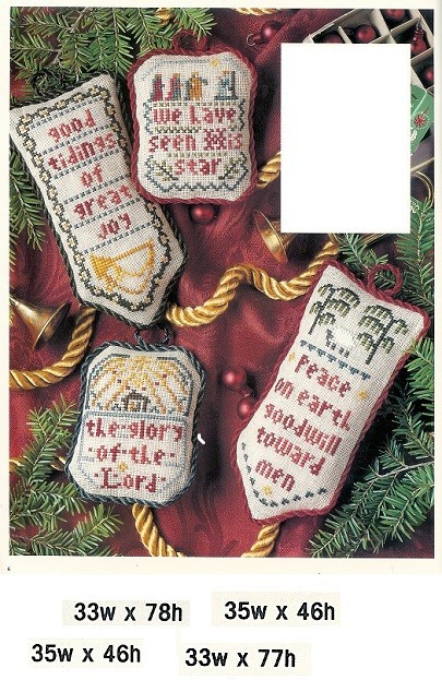 SAMPLER ORNAMENTS  CROSS STITCH PATTERN  ONLY  -  FP-CUE