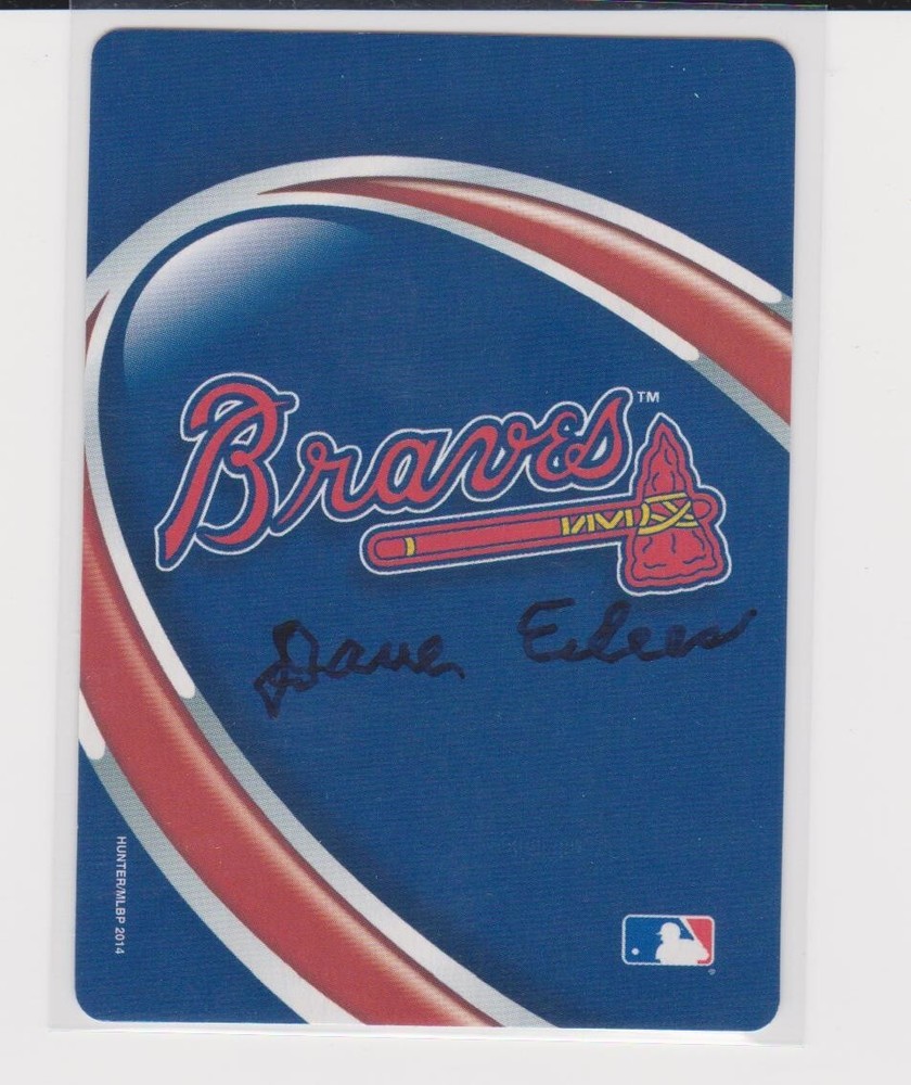 DAVE EILERS MILWAUKEE BRAVES 1964-1965 AUTOGRAPHED PLAYING CARD ENVELOPE