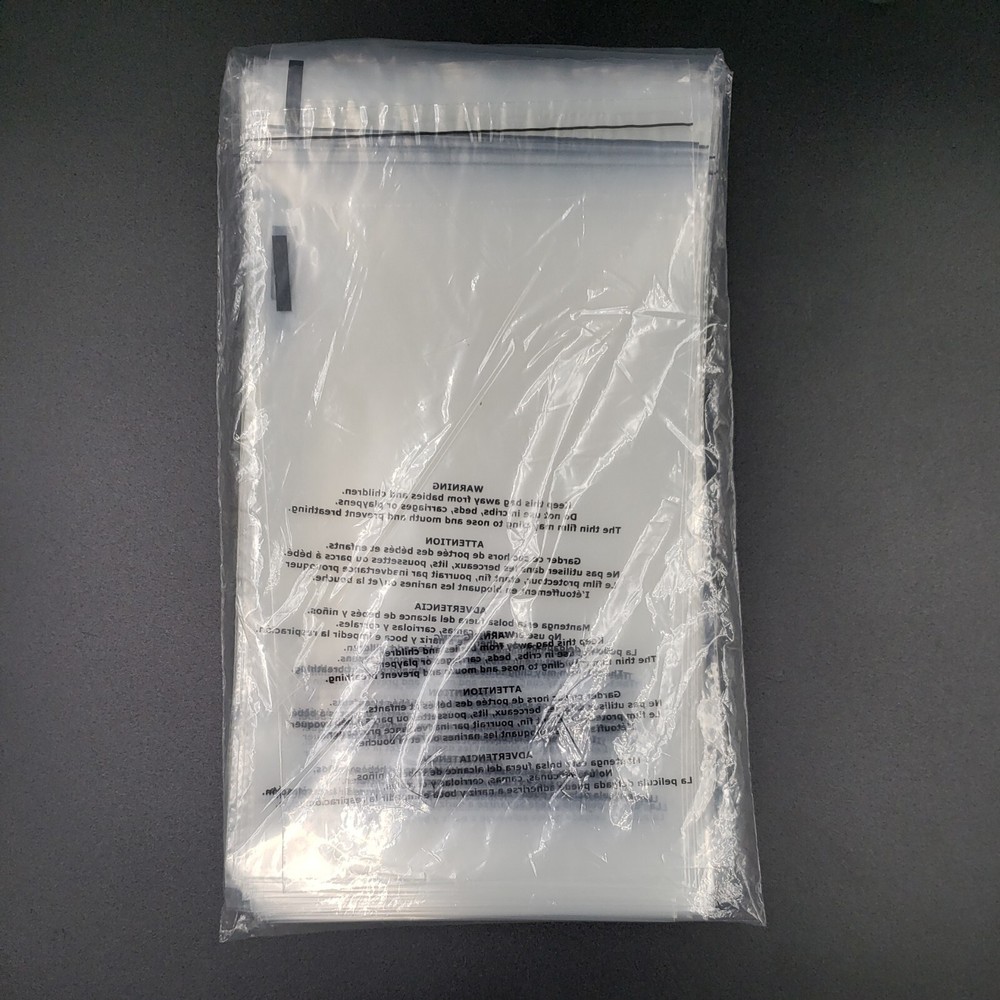 Clear Poly Bags Packaging Bag with Suffocation Warning 6x9 Self Seal 100 PACK