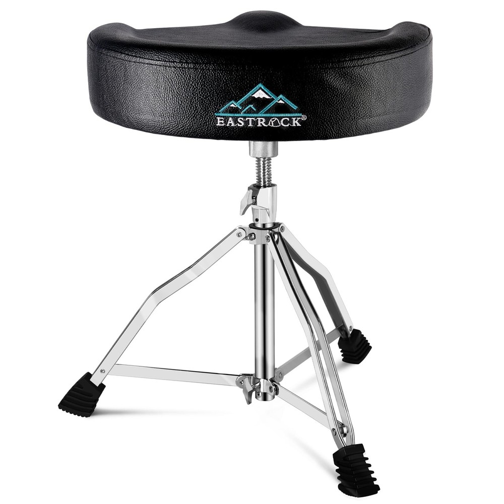 EASTROCK Drum Throne Adjustable Height, Drum Stools Rotatable Padded Motorcyc...