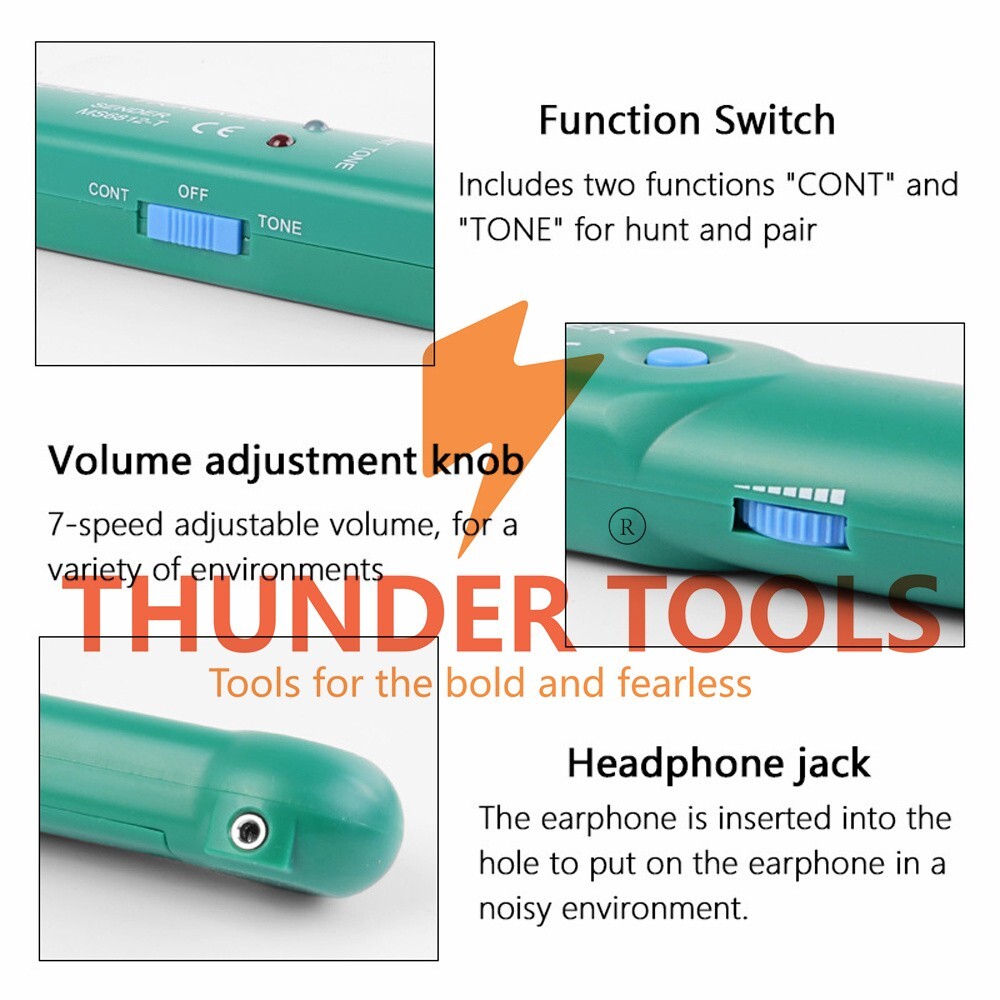 Thunder Tools MS6812 AntiInterference Cable Tester LAN Network Line Finder