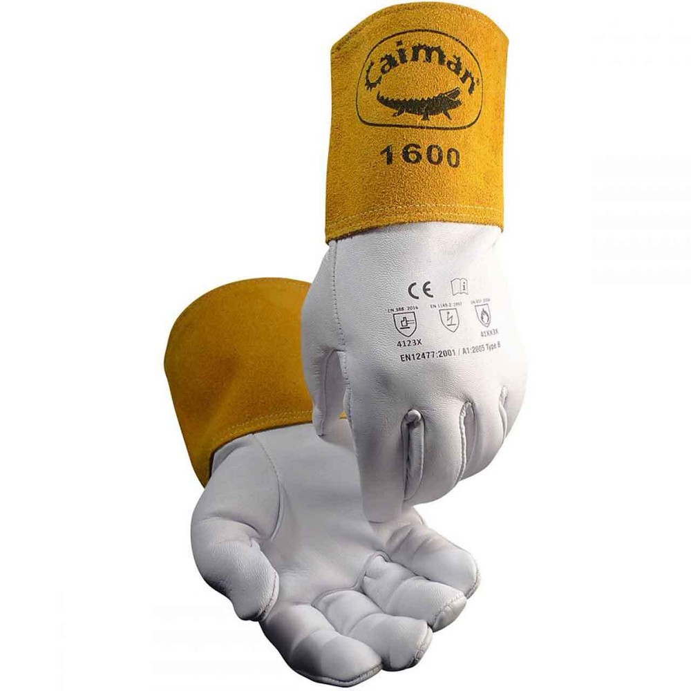 Caiman 1600 Goatskin, Kontour Pattern, Unlined, TIG Glove, Small
