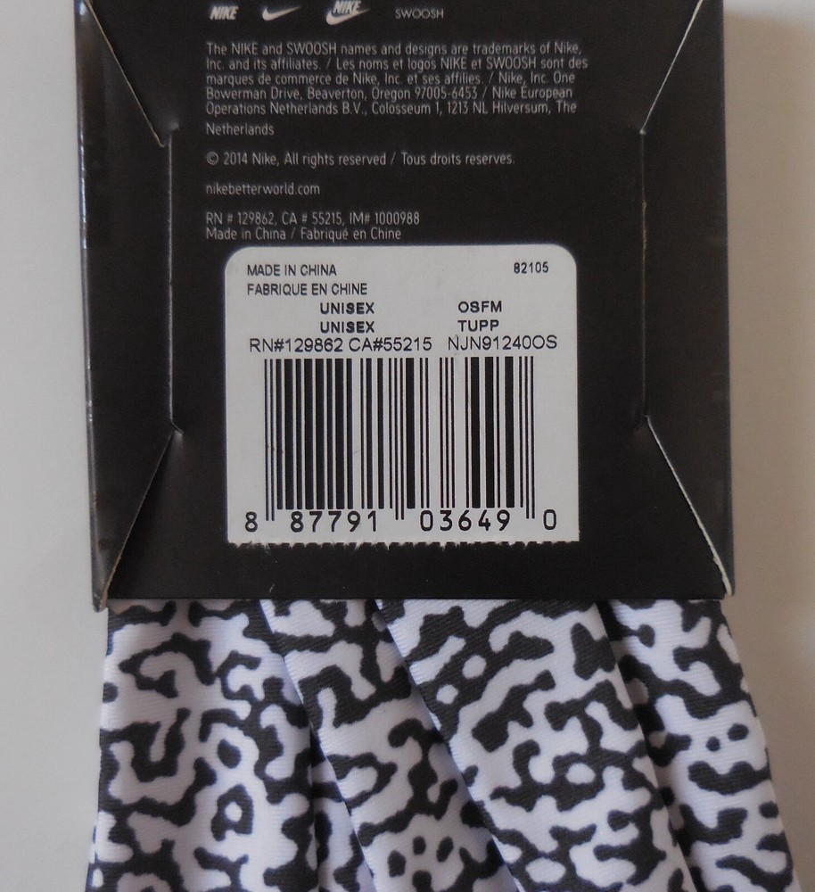 Nike Dri-Fit Studio Twist Printed Head Tie Black/White/Volt