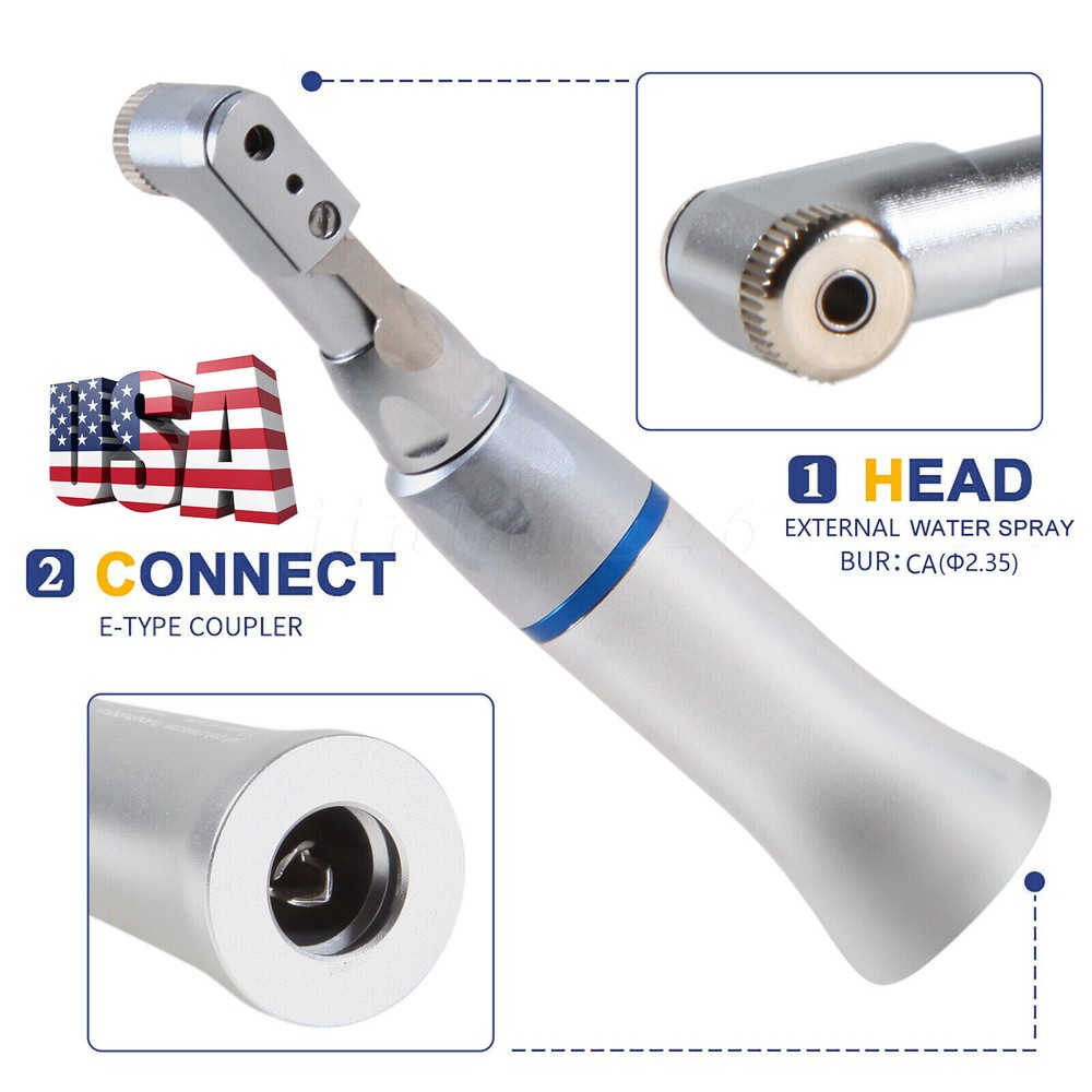 NSK Style Dental Slow Low Speed Contra Angle Handpiece Push / Latch Head E-type