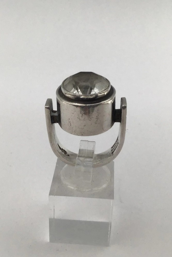 Aage Fausing / Rey Urban Sterling Silver Modern Ring Rock Crystal