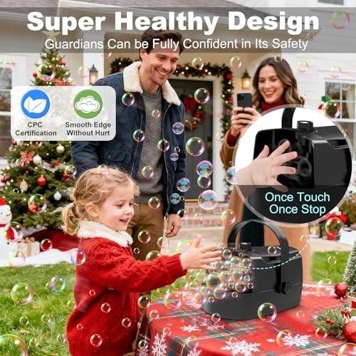 Automatic Bubble Machine - 18000+ Bubbles/Min, Durable Bubble Blower for Kids, B