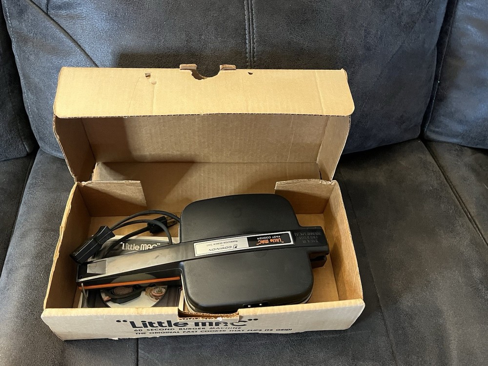 Hamilton Beach Little Mac 60 Second Burger Machine Fast Cooker Org Box & Manual
