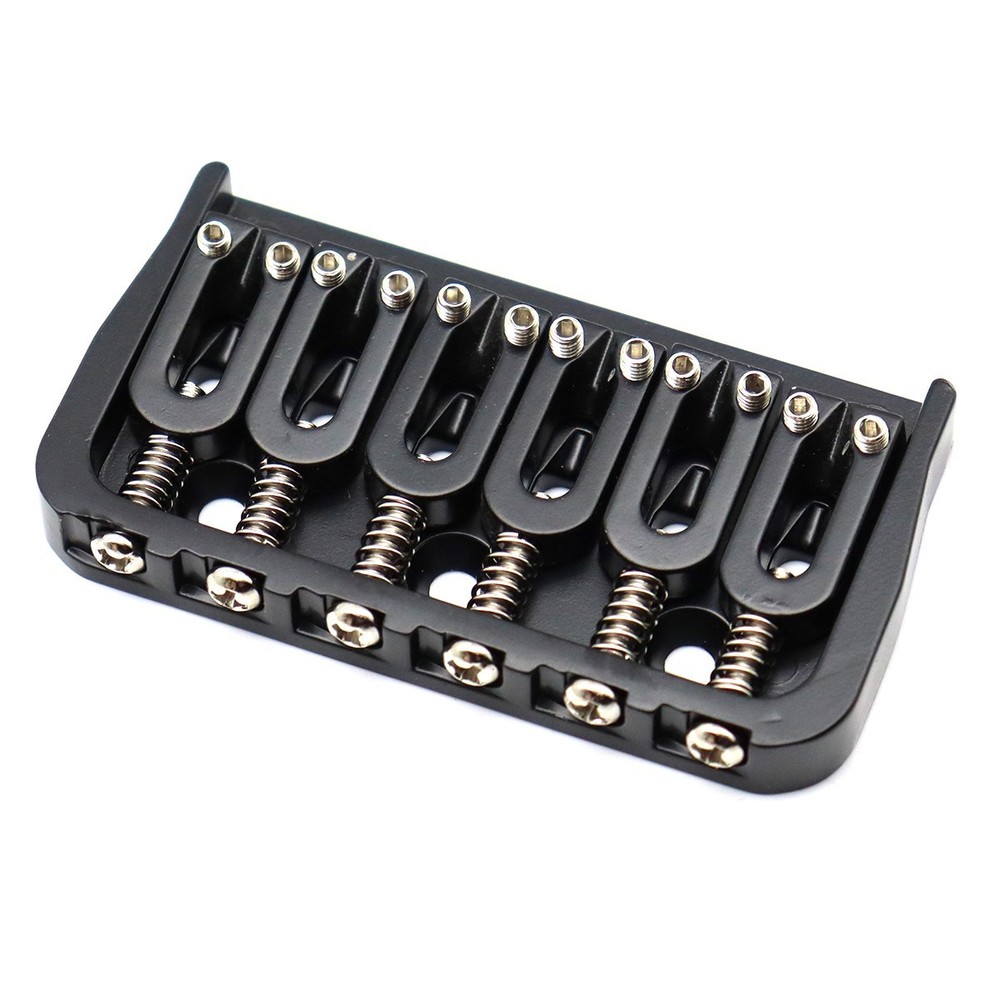 6 Strings Electric Guitar Bridge String Through Body Fixed Bridge Black ﻿Set