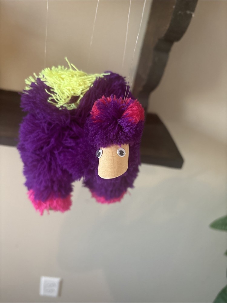 Pink, Purple And Green Emu Puppet
