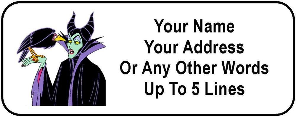 30 Maleficent Personalized Address Labels