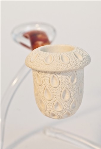 Standard Regular Meerschaum Pipe - CALABASH LATTICE