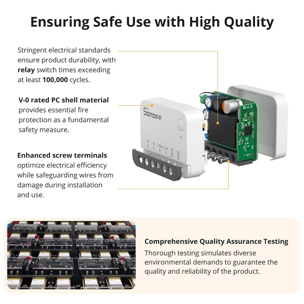 2PCS SONOFF External Zigbee 3.0 Smart Switch 2 Way Control Neutral Wire Required