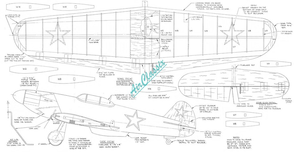 Sterling Models Plans: Yak-9 (1952)