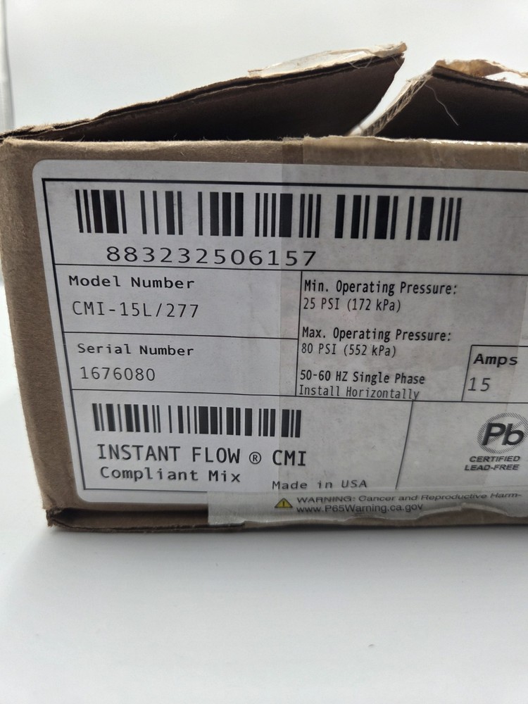 CHRONOMITE CMI-15L/277 INSTANT-FLOW MICRO WATER HEATER 30A 277V 4155W