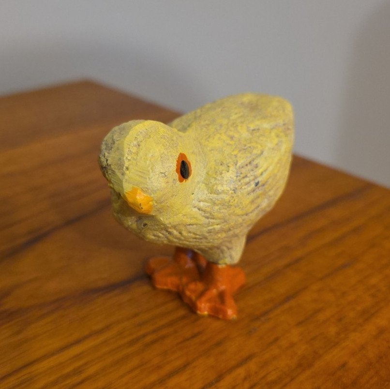 NEW VINTAGE STYLE IRON SPRING EASTER CHICK 3" X 3"