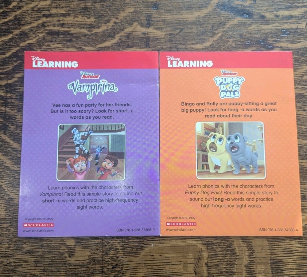 Disney Junior Phonics Reading Program Set 10 Books & 2 Workbooks