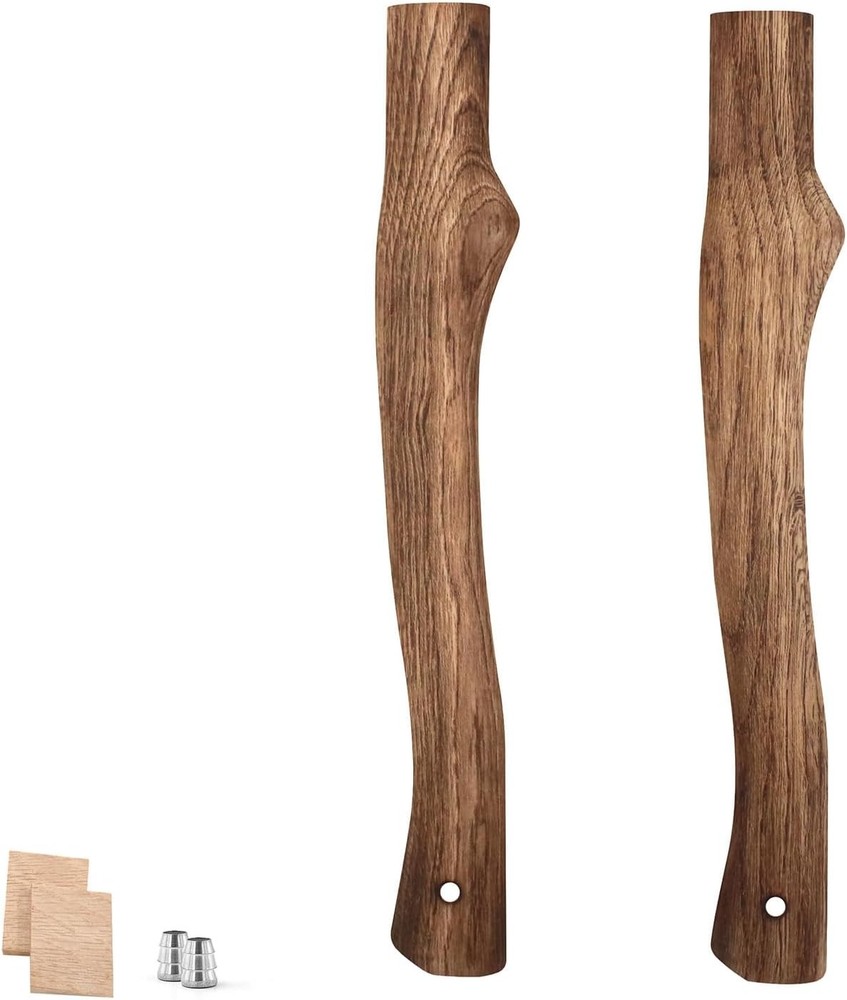 2 Pack Beech Wood Axe Handles Replacement 15.7" Hatchet Axe Camping Axes &