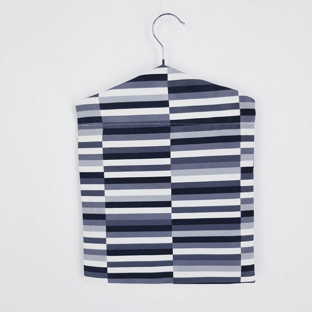 Peg Bag Handmade Black White Grey Abstract Lined Laundry Clothes Peg Holder