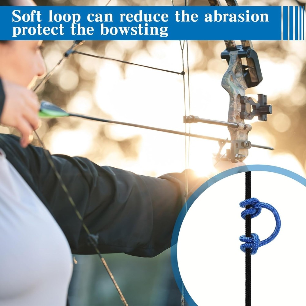 Archery D Loop Ropes Set of 8 for Compound Bow String and Release Knots