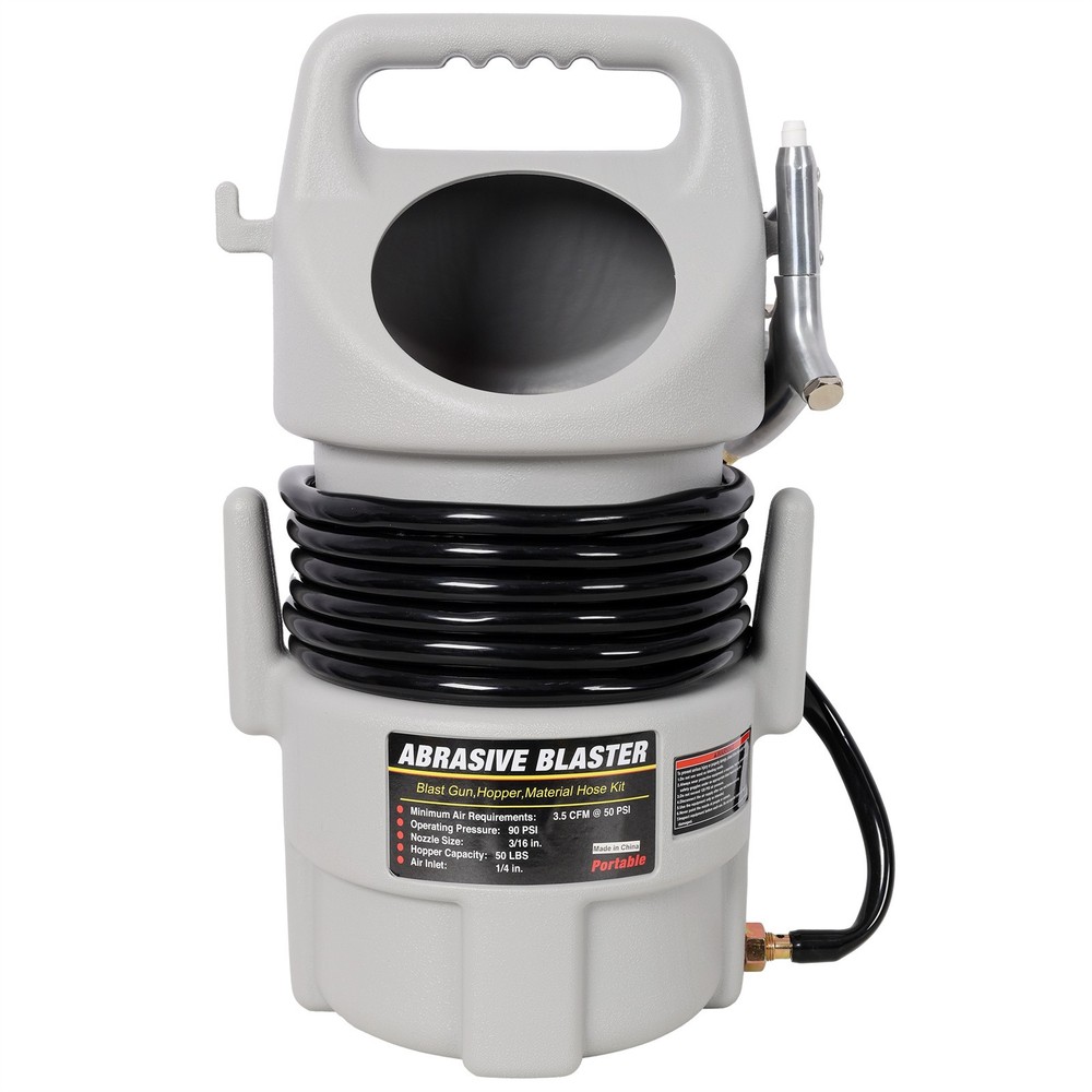 Handheld Abrasive Blaster Sandblasting Sandblaster Hopper Gun Paint Rust Remover