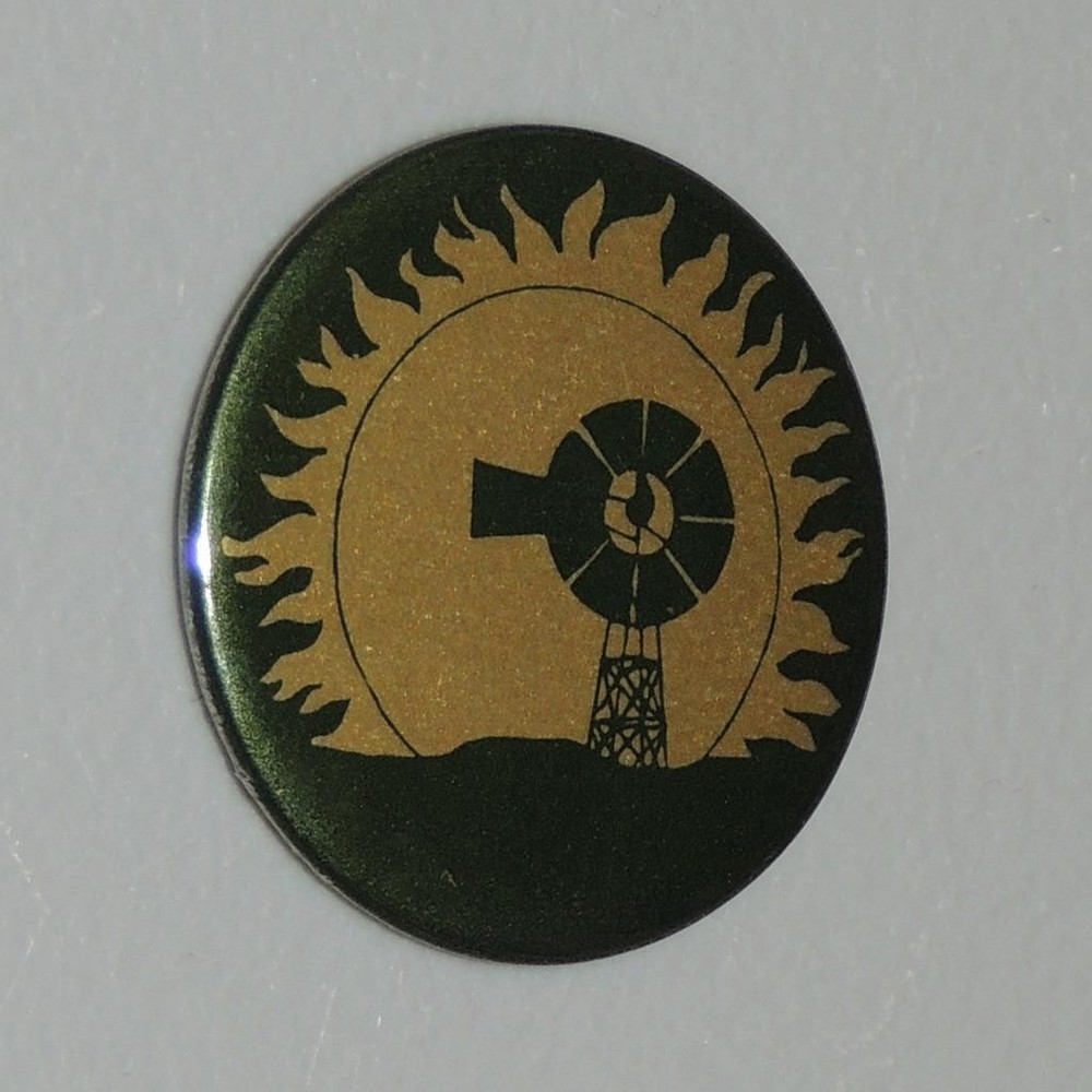 Solar Wind Power Windmill Clean Energy Environmental Pinback Button