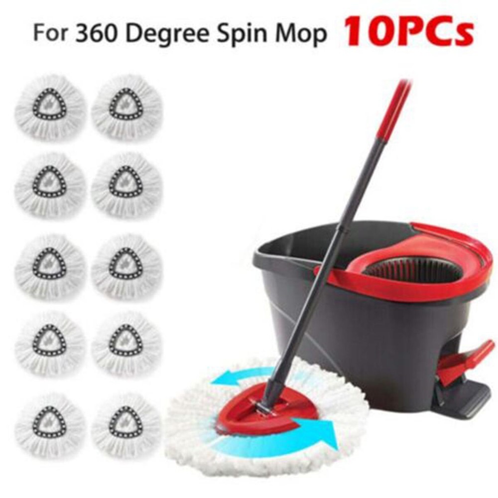 10 Pack Mop Replacement Heads For O-Cedar Microfiber Spin Mop Refills