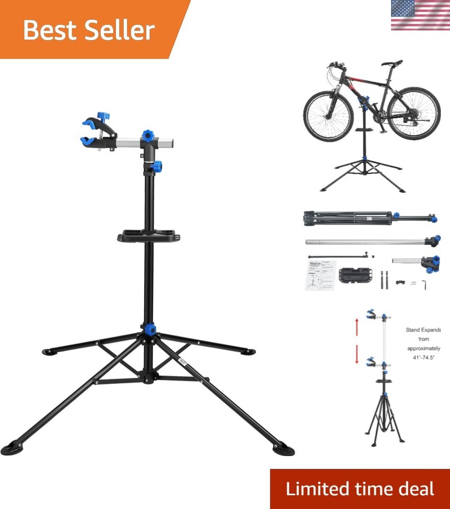 Telescoping Bike Stand with Rotating Clamps - Convenient Maintenance Solution