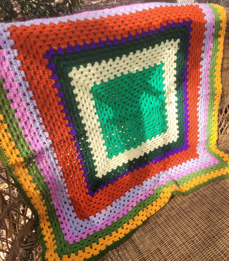 38×38 Handmade Afghan Quilt Throw