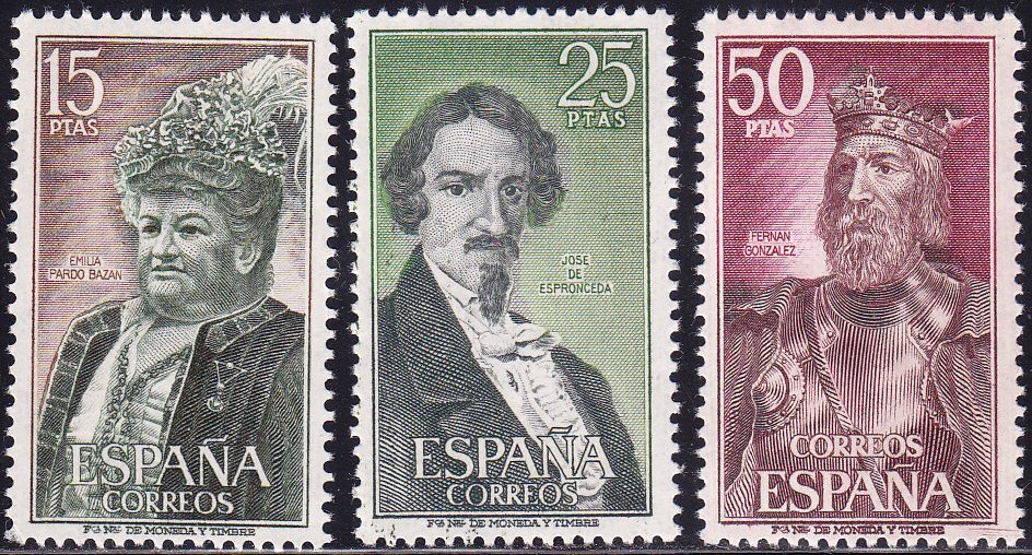 Spain - 1972 (2071-2073) Mint never Hinged - Famous Persons