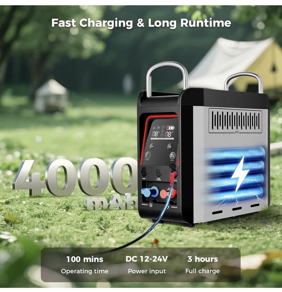 CAMPLUX 1lb Propane Water Heater & Pump Instant Hot Water for RV/Outdoor Washing