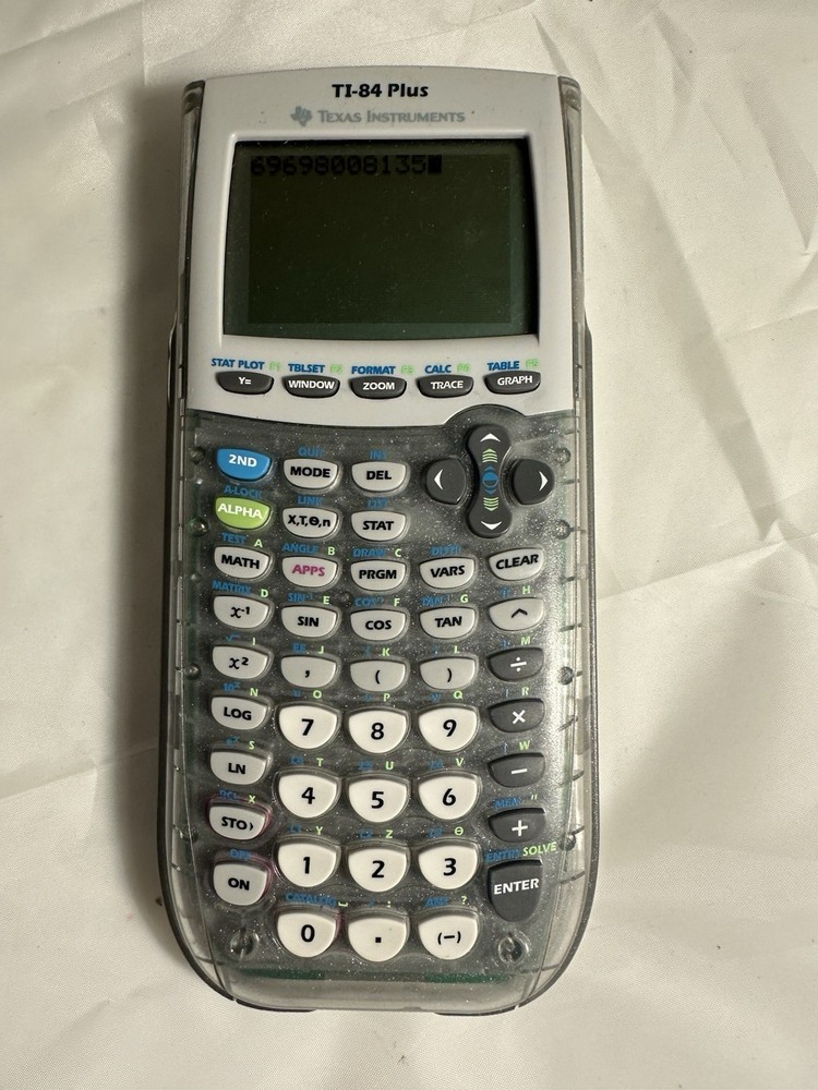TI-84 Plus Calculator Clear Version Clean Tested And Working