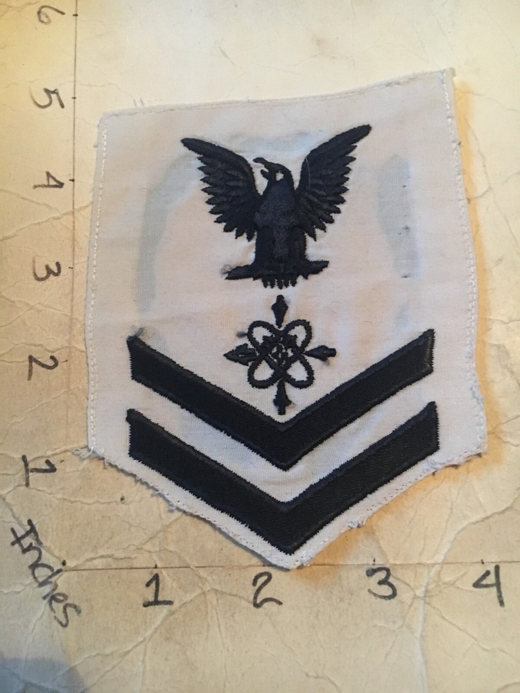 USN Rate Data Systems Technician Petty Officer 2nd Class white Patch 6/12/24