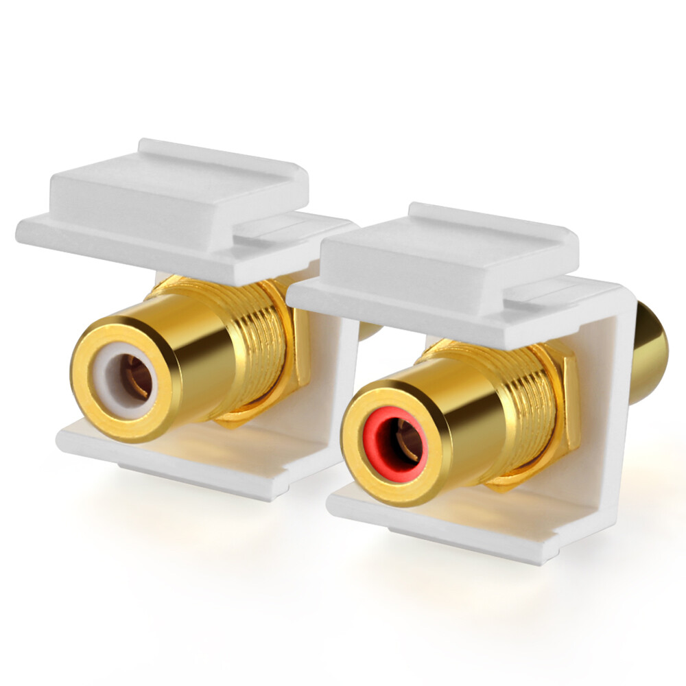 RCA Keystone Jack Insert Connector Socket Female Coupler For Wall Plate Outlet