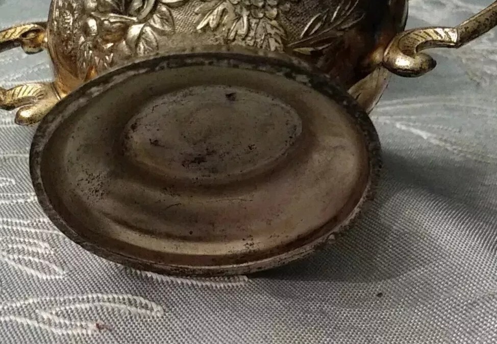 Silverplate Small ornately Designed Creamer And Sugar Small