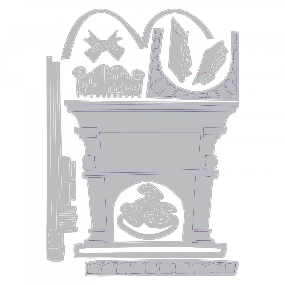 Tim Holtz Sizzix Thinlits Die ~ FIRESIDE ~ 664193