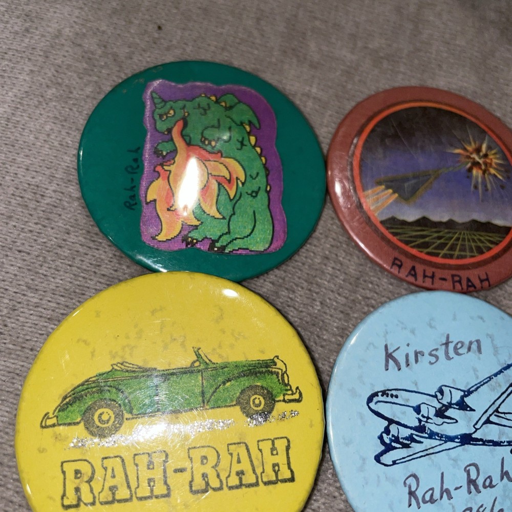 10 Mixed Vintage Rah Rah Read! Pinback