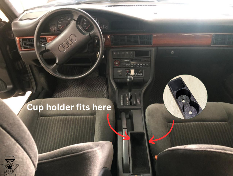 Audi 100 C3 Typ 44 Dual Cup Holder Insert Upgrade