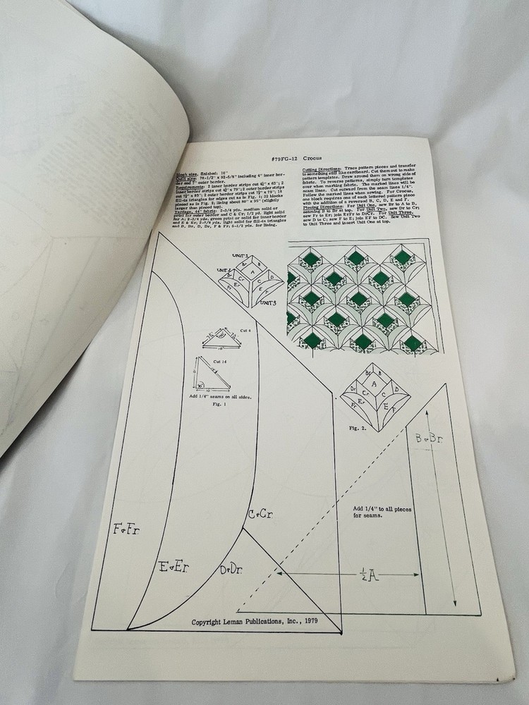 Fantasy Garden Instructions Assembling Quilt Designed Susie Ennis 1979 Patterns
