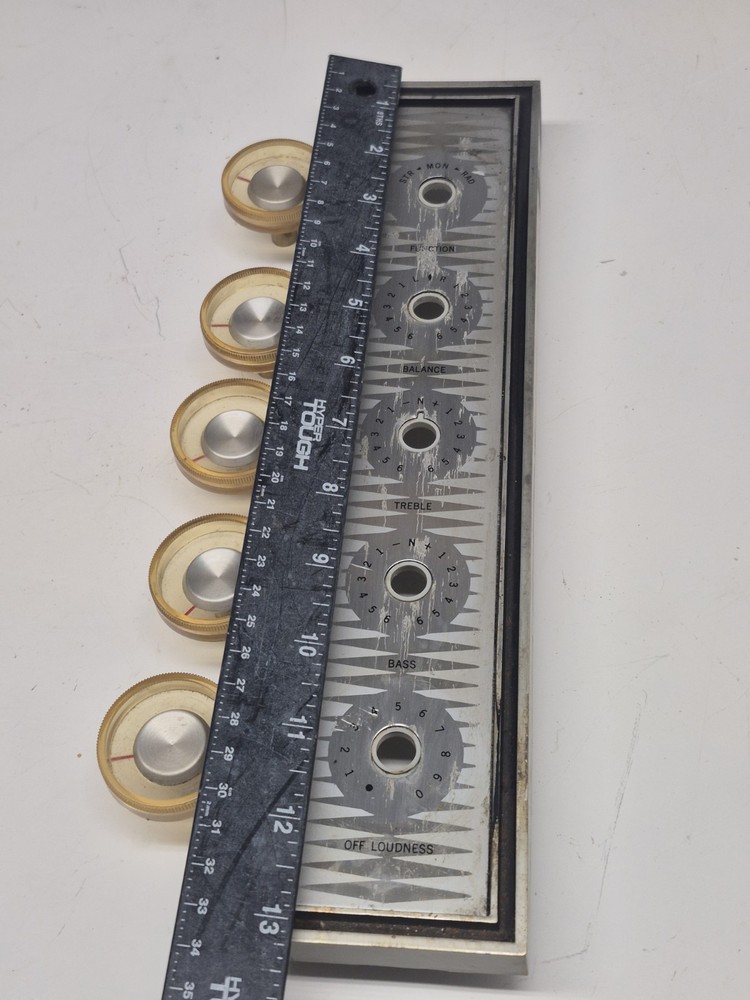 1960s Rca Victor Console Stereo Faceplate And Knobs