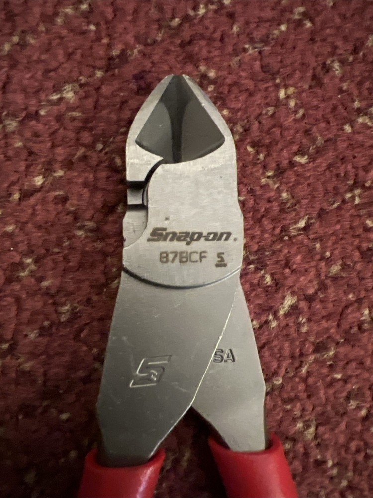 Snap On Tools 87BCF Soft Grip Vector Edge Diagonal Cutter Pliers 7.5" NEW 🔥