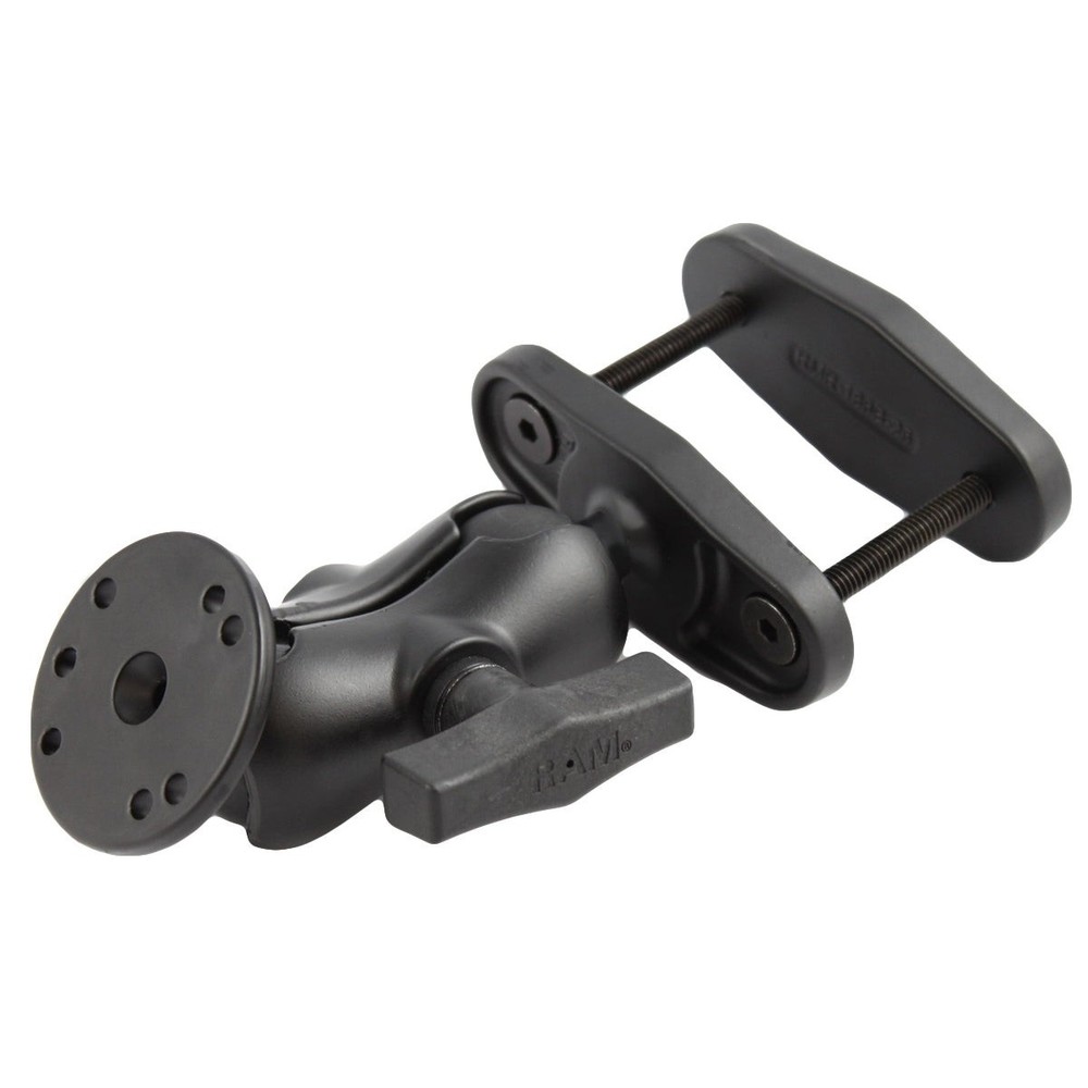 RAM-101U-B-247-25  RAM 2.5" Square Post Clamp Mount with Round A...